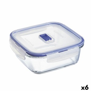 Hermetic Lunch Box Luminarc Pure Box Active 1,22 L Bicoloured Glass (6 Units)