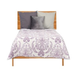 Reversible Bedspread 180 x 260 cm White Purple (6 Units)