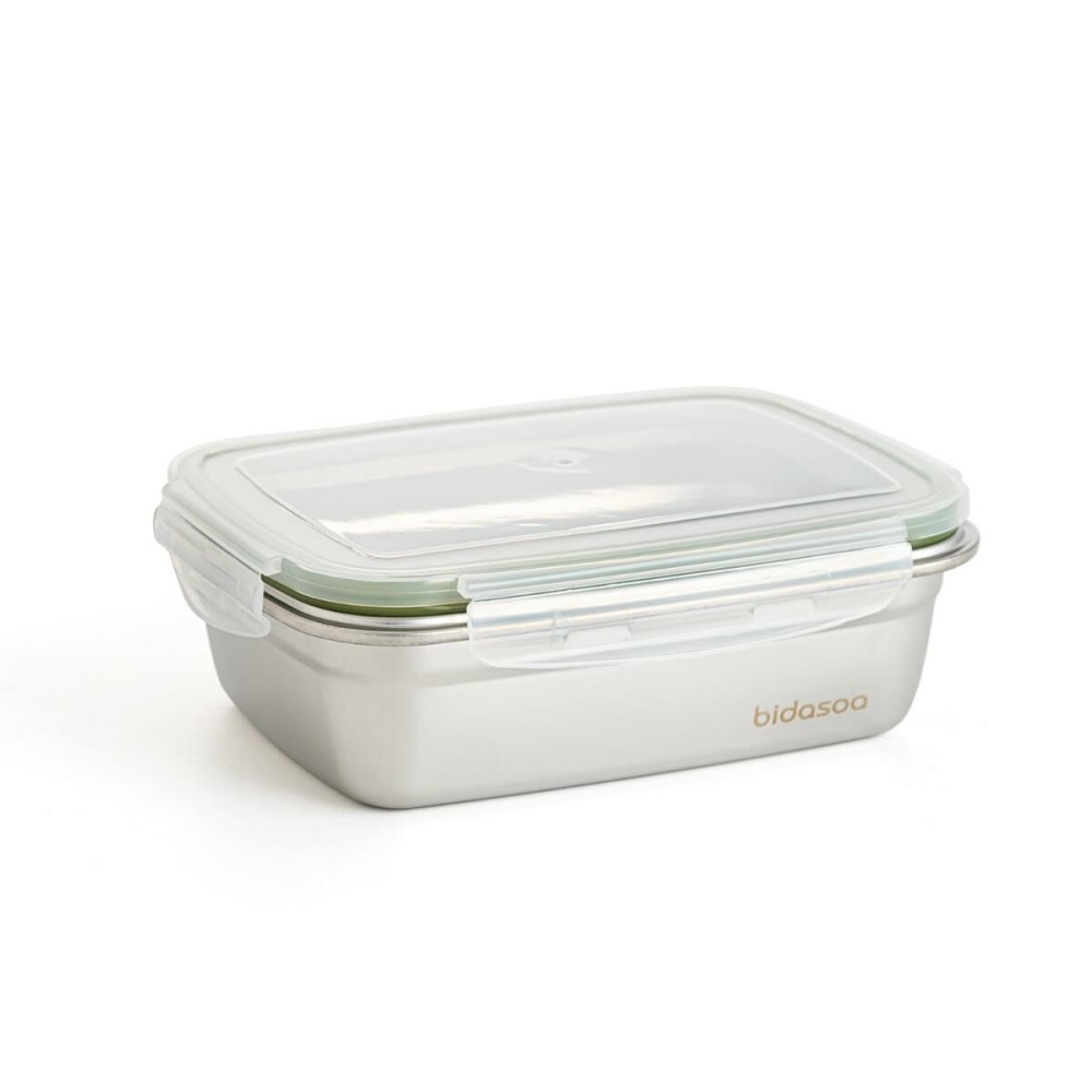 Hermetic Lunch Box Bidasoa Theo 19,5 x 14,5 x 8 cm 850 ml Silver Metal (6 Units)