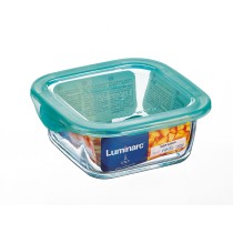 Viereckige Lunchbox mit Deckel Luminarc Keep'n Lagon 15,6 x 6,6 cm türkis 1,22 L Glas (6 Stück)