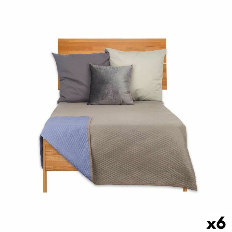 Couette réversible 180 x 260 cm Bleu Gris (6 Unités)