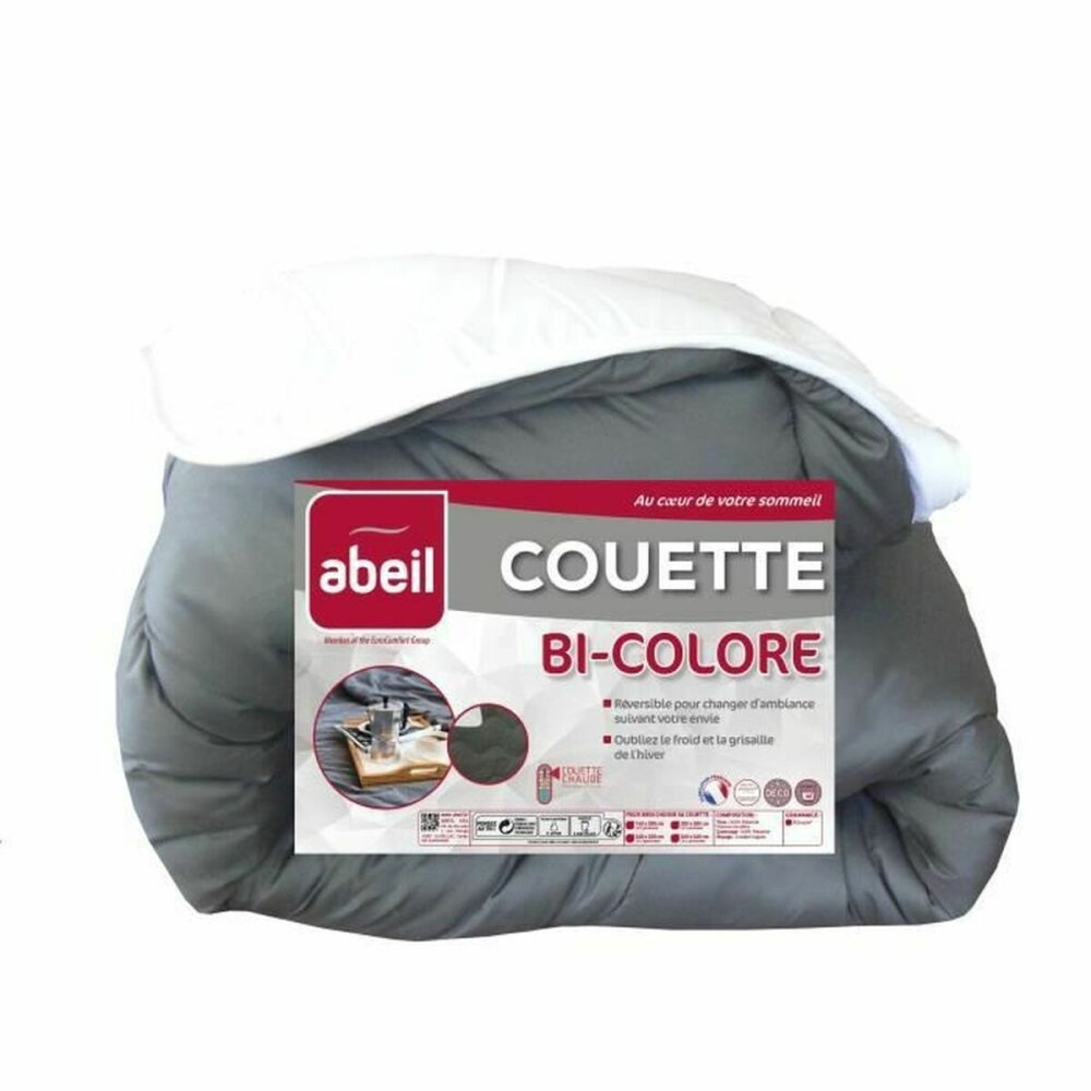 Remplissage de couette Abeil Gris Blanc 220 x 240 cm 350 g/m²