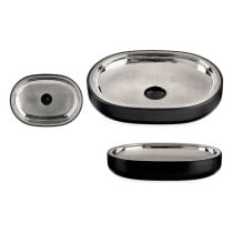 Soap dish Berilo BP15-004-1 Black Stainless steel Plastic 9,5 x 2,5 x 13 cm (6 Units)