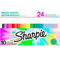 Ensemble de Marqueurs Sharpie 24 Pièces Permanent Multicouleur