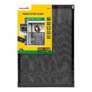 Moustiquaire Schellenberg Anthracite Aluminium Extensible Avec cadre Fibre de Verre 75 x 100 cm