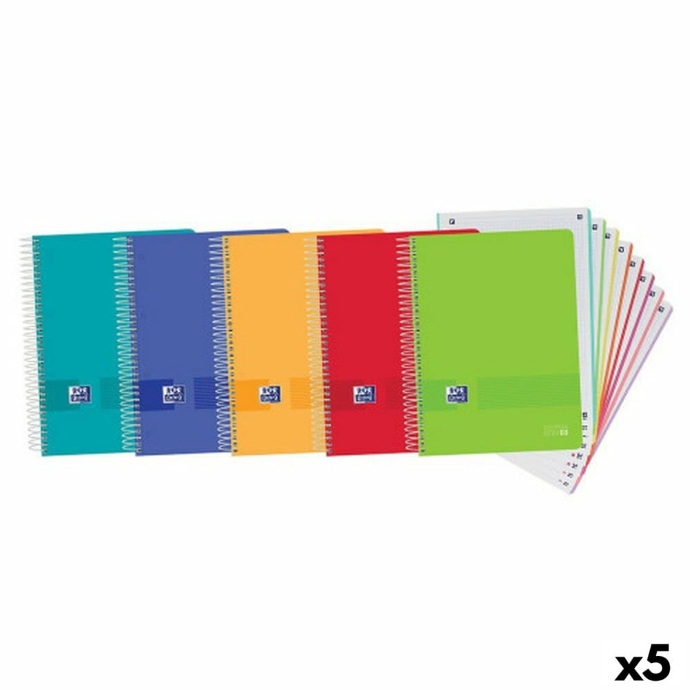 Set of exercise books Oxford Multicolour A4 160 Sheets (5 Units)