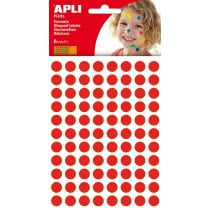 Autocollants Apli Kids Gomets Rouge Rond (1 Pièce) (10 Unités)