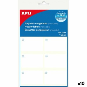 Etisuettes Apli Blanc Congélateur 10 Volets 34 x 53 mm (10 Unités)