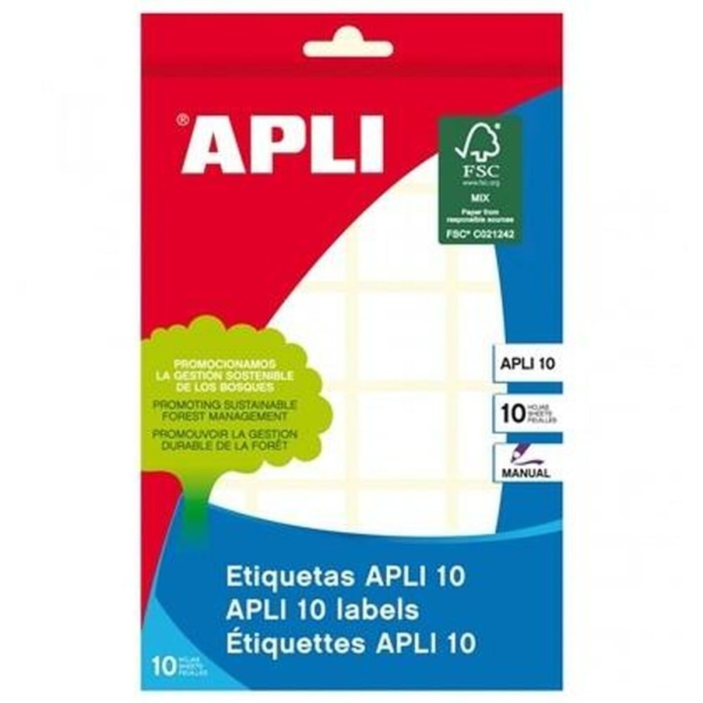 Schlagwörter Apli Weiß 10 Blatt 22 x 32 mm (10 Stück)