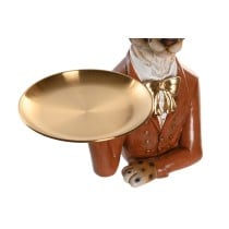 Decorative Figure DKD Home Decor 17,5 x 11 x 23,5 cm Blue Golden Brown Leopard Colonial (2 Units)