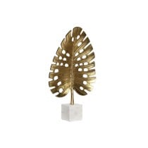 Figurine Décorative DKD Home Decor 28 x 7,5 x 47 cm Doré Blanc Tropical Feuille d'une plante