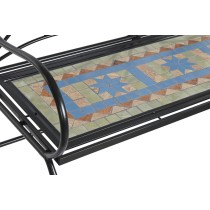 Bench DKD Home Decor Black Multicolour Mosaic 111 x 54 x 88 cm