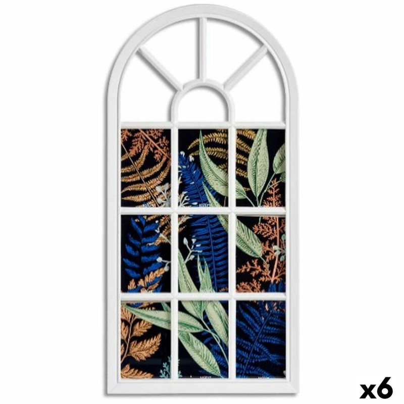 Bilderrahmen für die Wand Fenster Weiß Glas Kunststoff 34,5 x 2,5 x 69,5 cm (6 Stück)