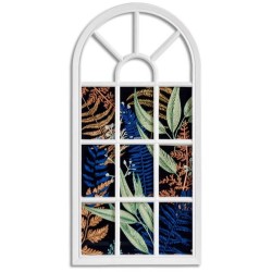 Bilderrahmen für die Wand Fenster Weiß Glas Kunststoff 34,5 x 2,5 x 69,5 cm (6 Stück)