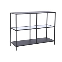 Console DKD Home Decor Black Metal Crystal 100 x 35 x 80 cm