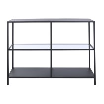 Console DKD Home Decor Noir Métal Verre 100 x 35 x 80 cm