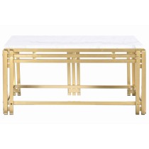 Centre Table DKD Home Decor Metal Aluminium Marble 80 x 40 x 40 cm