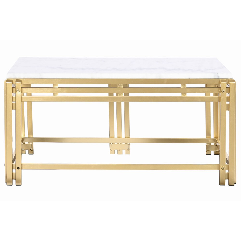 Centre Table DKD Home Decor Metal Aluminium Marble 80 x 40 x 40 cm