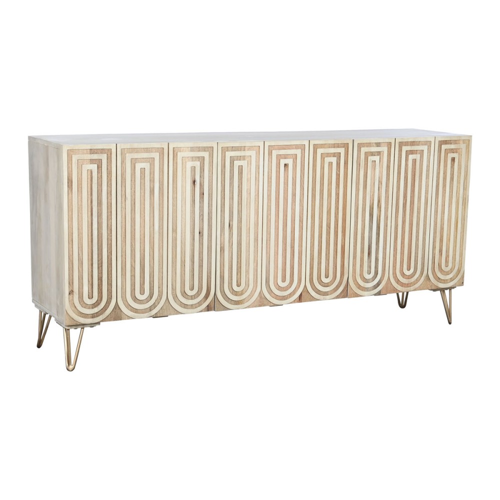 Buffet DKD Home Decor 160 x 38 x 75 cm Doré Bois Blanc Marron Clair