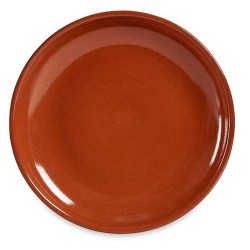 Flat Plate Baked clay 23 x 2 x 23 cm Meat (10 Units)