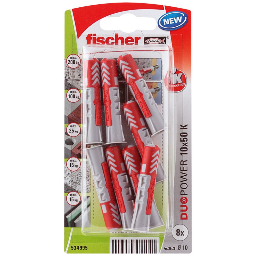 Studs Fischer DuoPower 534995 Ø 10 x 50 mm Nylon (8 Units)