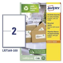 Printer Labels Avery LR7168 White 100 Sheets 199,6 x 143,5 mm (5 Units)