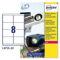 Drucker-Etiketten Avery L4515 Weiß 20 Blatt 99,1 x 67,7 mm (5 Stück)