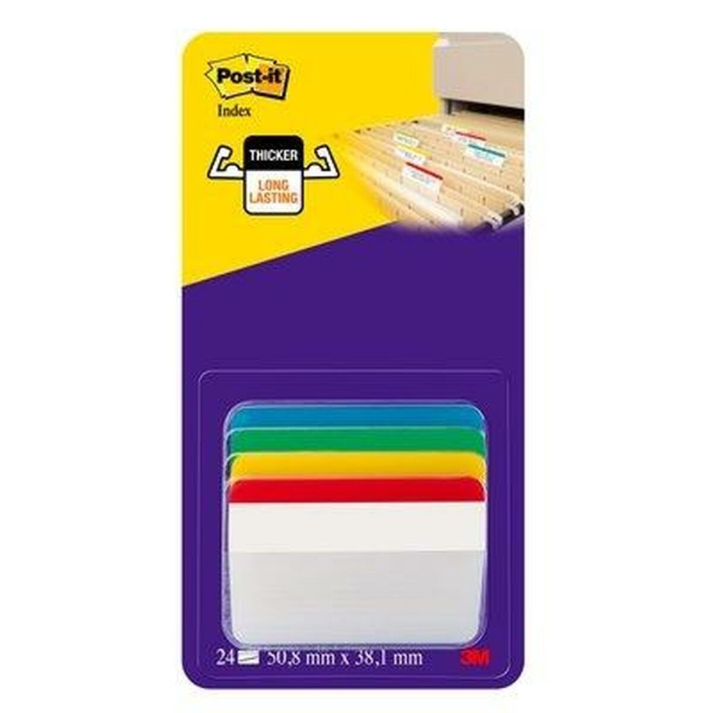 Haftnotizen-Set Post-it Index Bunt 51 x 38 mm (6 Stück)