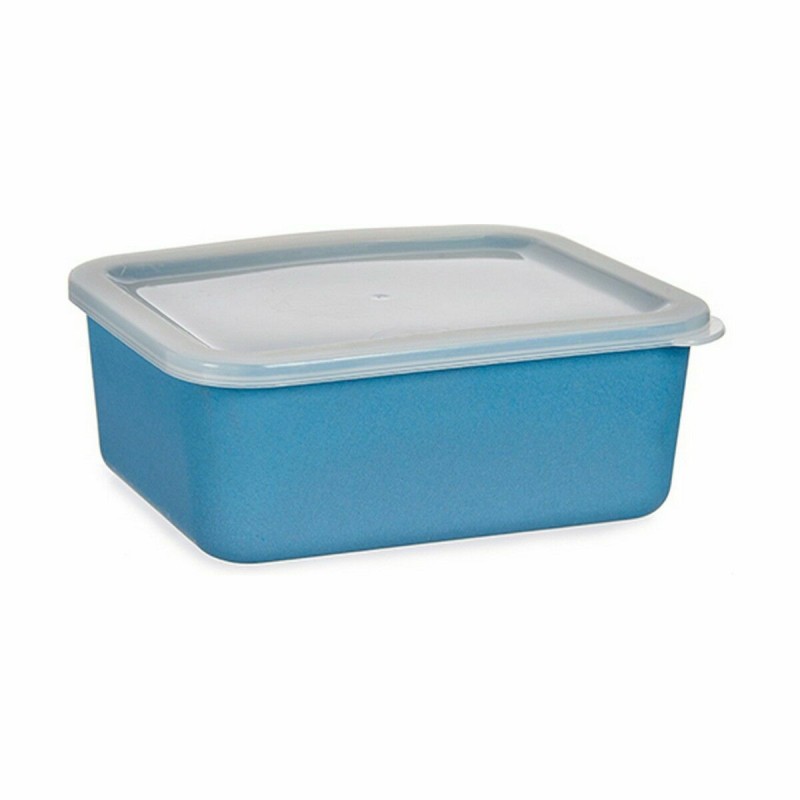 Storage Box with Lid Dark blue 14,5 x 7 x 19,5 cm (6 Units)