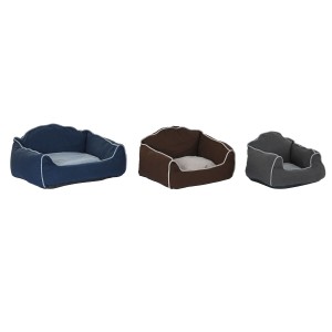 Pet bed DKD Home Decor Blue Brown Grey 72 x 61 x 34 cm