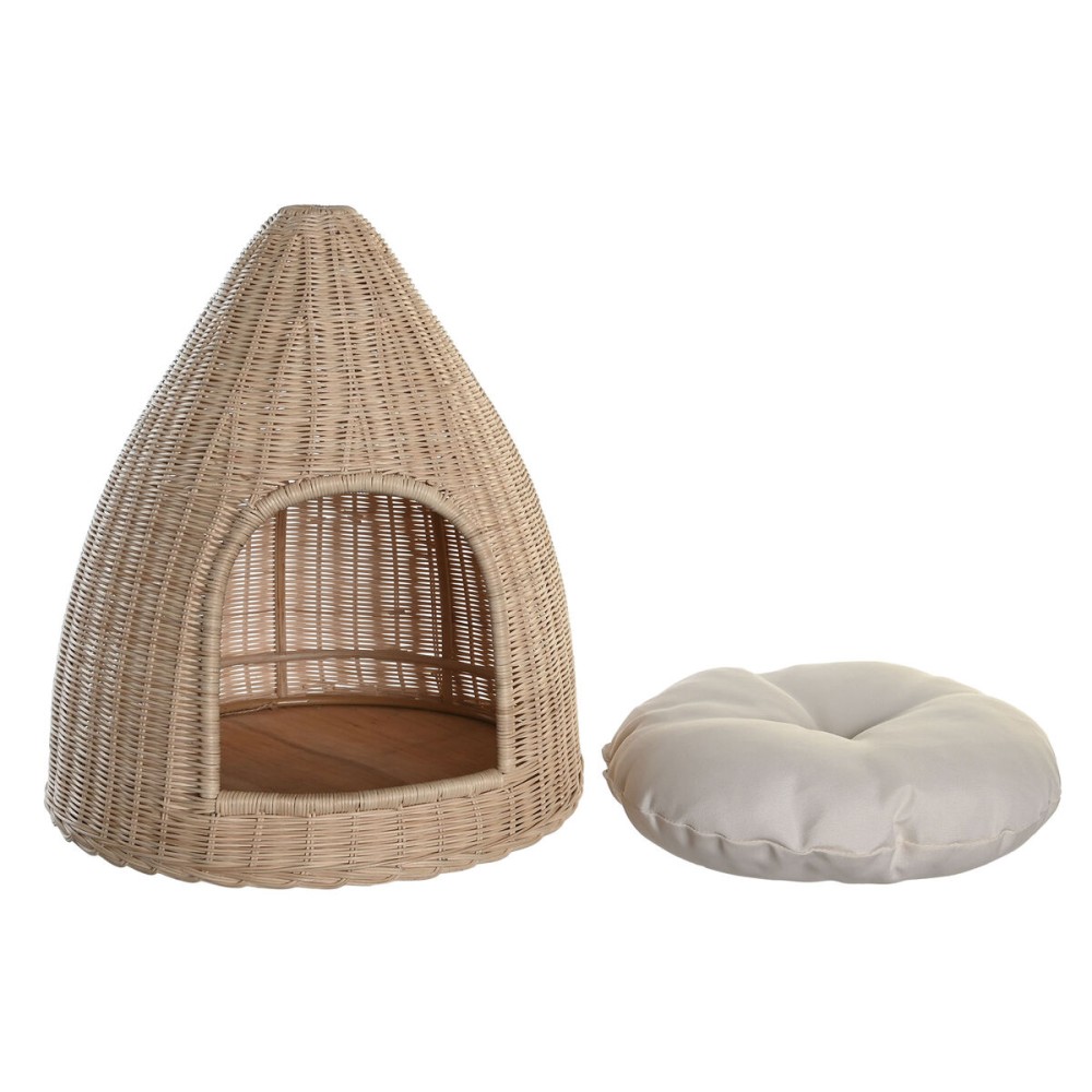 Pet bed DKD Home Decor 45 x 45 x 57 cm Natural Rattan