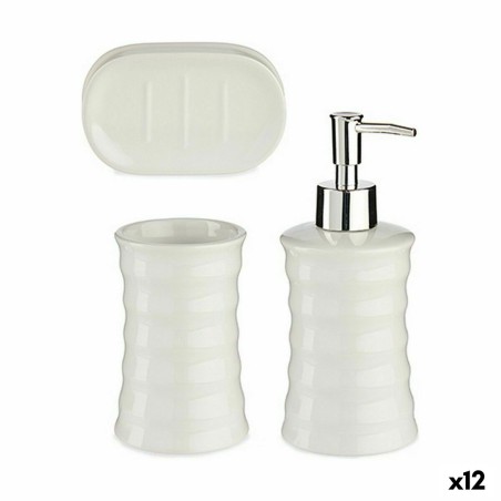 Bath Set Berilo DW29150-1 White Ceramic (12 Units)