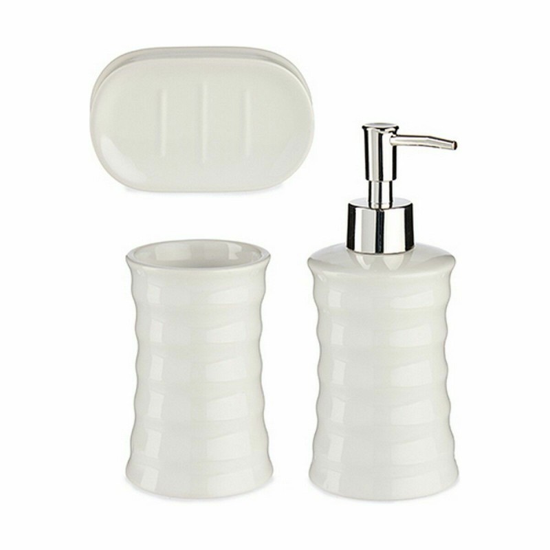 Badezimmer Set Berilo DW29150-1 Weiß aus Keramik (12 Stück)