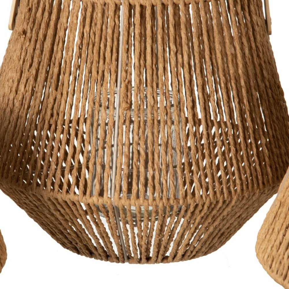 Lantern 33 x 33 x 27 cm Candleholder Natural Natural Fibre