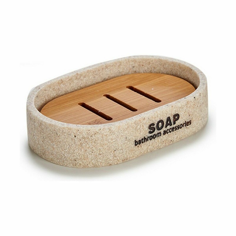 Soap dish Berilo B5598-4 Beige Resin 8 x 2,5 x 12,5 cm 12,5 x 2,5 x 8,5 cm (12 Units)