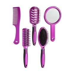 Set of combs/brushes Purple Plastic (8 Units)