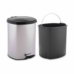 Pedal bin Berilo D004-1 Silver Plastic 6 L (6 Units)