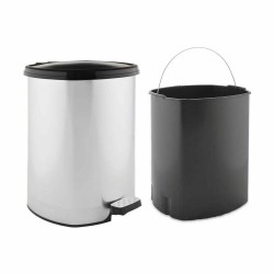 Pedal bin Berilo D002-1 Silver Plastic 20 L (4 Units)