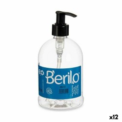 Distributeur de Savon Berilo SE1205-DOSIFICADOR Noir Transparent Plastique 500 ml 8 x 16,5 x 8 cm (12 Unités)