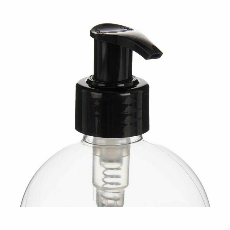 Soap Dispenser Berilo SE1205-DOSIFICADOR Black Transparent Plastic 500 ml 8 x 16,5 x 8 cm (12 Units)