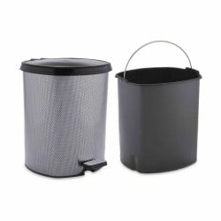 Pedal bin Dark grey Plastic 6 L (6 Units)