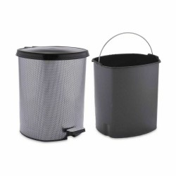 Poubelle à pédale Gris foncé Plastique 6 L (6 Unités)