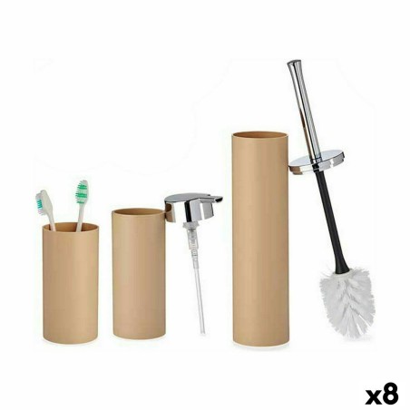 Badezimmer Set Berilo B6274 S3-2 Braun Kunststoff (8 Stück)