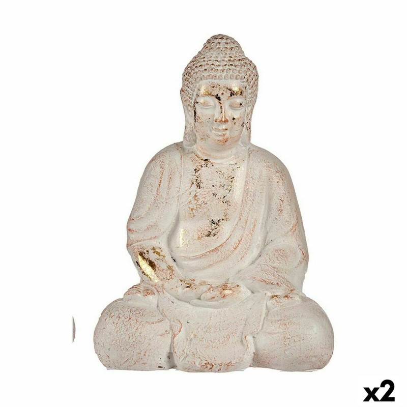 Dekorative Gartenfigur Buddha Polyesterharz 22,5 x 41,5 x 29,5 cm (2 Stück)