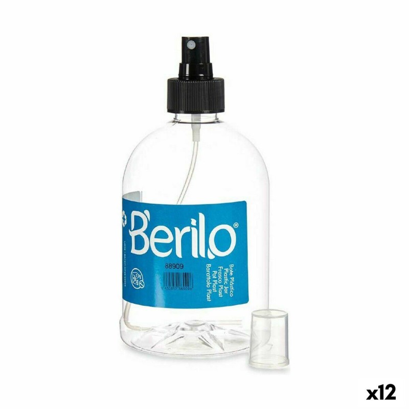 Sprinkler Berilo BPPY0501BKCR Schwarz Durchsichtig Kunststoff 500 ml (12 Stück)