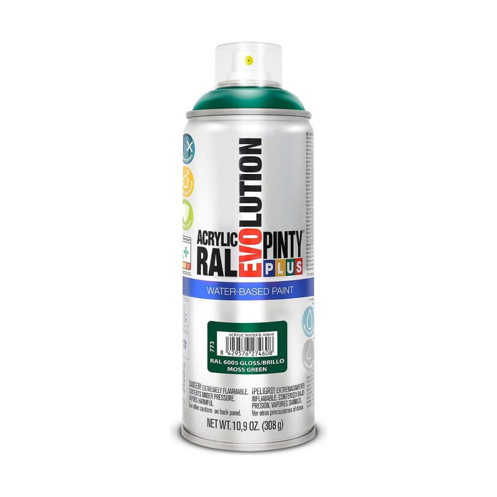 Sprühfarbe Pintyplus Evolution RAL 6005 Wasserbasis Moss Green 400 ml