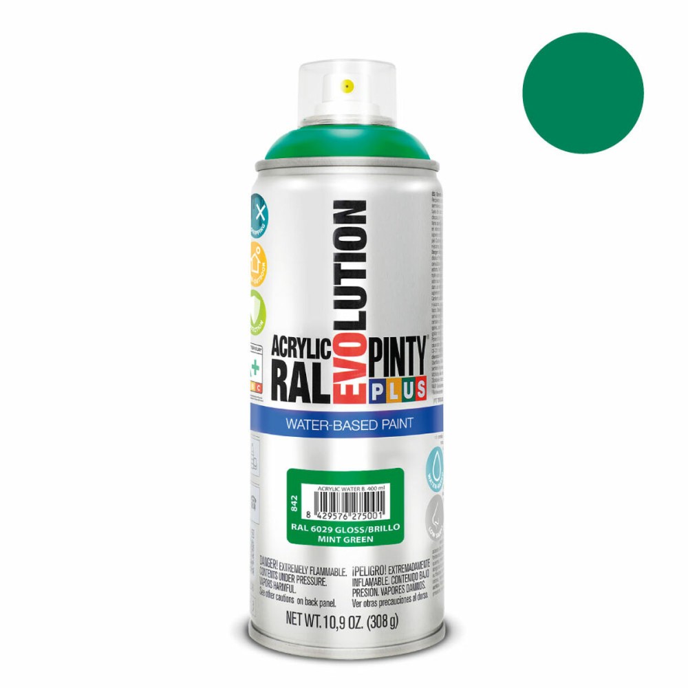 Sprühfarbe Pintyplus Evolution RAL 6029 Wasserbasis Mint Green 400 ml