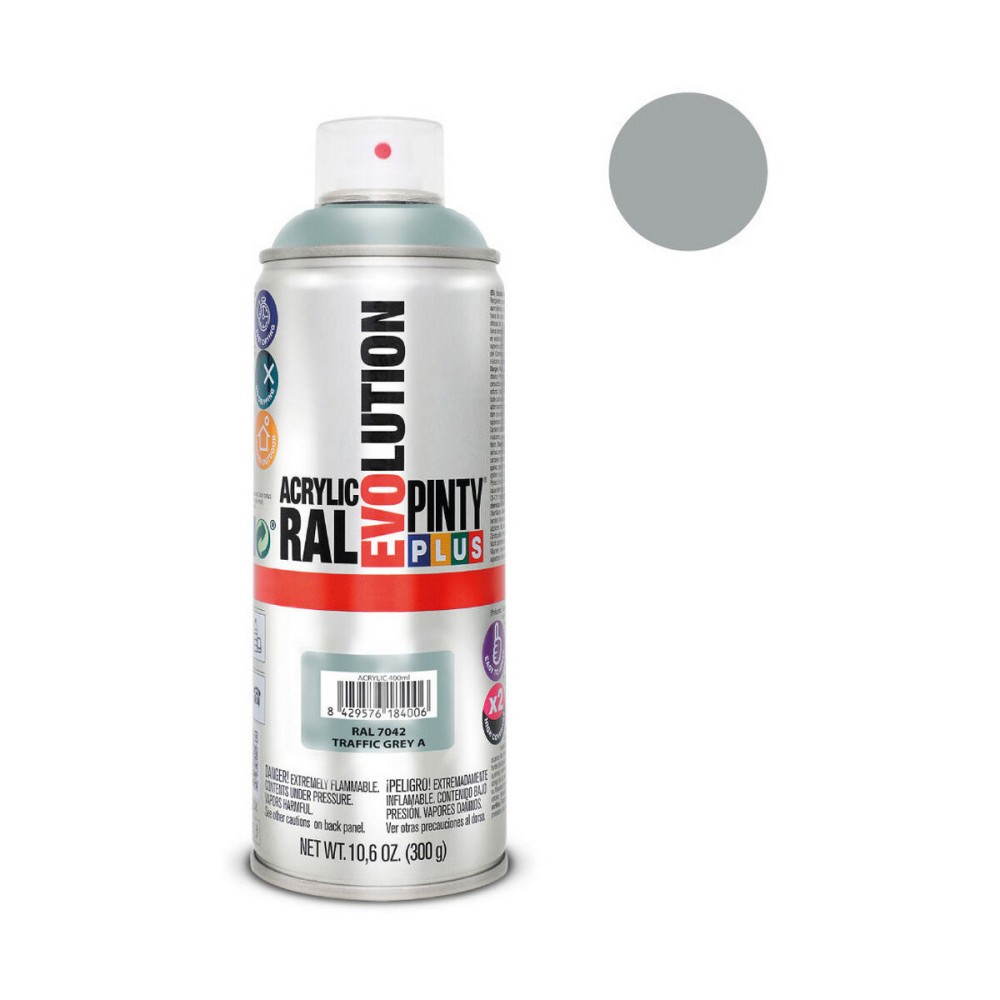 Peinture en spray Pintyplus Evolution RAL 7042 400 ml Traffic Grey