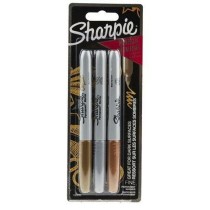 Ensemble de Marqueurs Sharpie Multicouleur métallique 3 Pièces 1 mm (12 Unités)