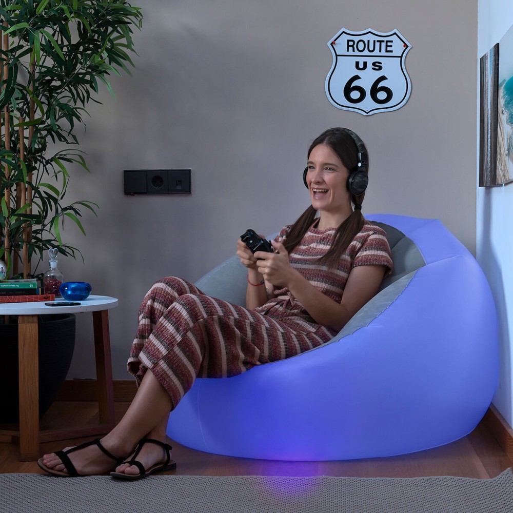 Inflatable Armchair with Multicoloured LED and Remote Control Chight InnovaGoods